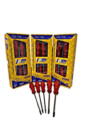 Premium Ustalar İçin Vida Aleti Montaj Takımı Hon 5 Parça Torx Tornavida Seti T15 T20 T25 T30 T40