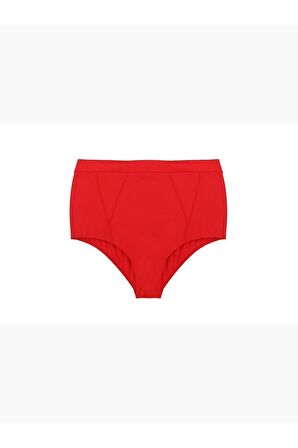 Kırmızı Süper Yüksek Bel Bikini Altı