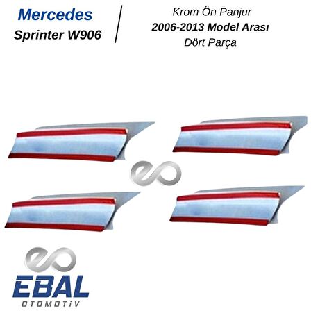 Mercedes Sprinter W906 Krom Ön Panjur 4 prç. 2006-2013 P.Çelik