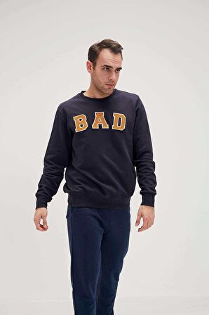 BAD BEAR ERKEK O YAKA SWEATSHIRT 19.02.12.003 BAD CONVEX  LACİVERT-S