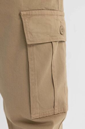 DeFacto Yazlık Gabardin Pantolon Kargo Cepli Düz Paça  B6366AX24SPBG220