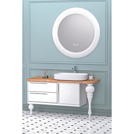 PRESTIGE 140 CM BEYAZ LAVABOLU BANYO DOLABI  BEYAZ - BOY DOLAP HARİÇ