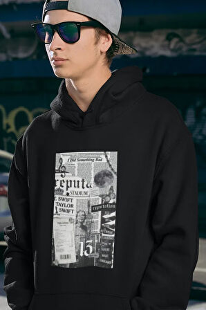 T. Swift Reputation Baskılı Unisex Oversize Şarkıcı Hoodie