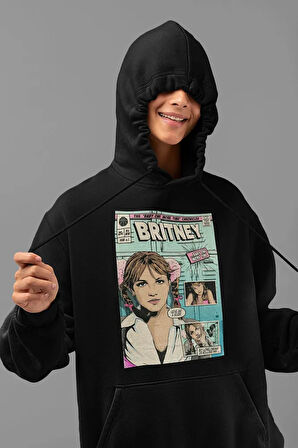 Şarkıcı Britney Spears Dergi Kapağı Temalı Unisex Oversize Hoodie