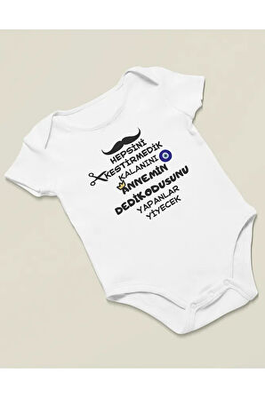 Hepsini Kestirmedik Yazılı Pamuklu Yumuşak Unisex Çıtçıtlı Body Zıbın