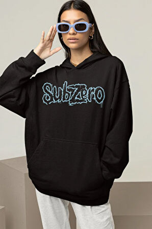 Subzero Baskılı Unisex Oversize Anime Karakter Hoodie