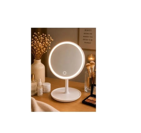 30 cm Şarjlı Işıklı Makyaj Aynası beyaz 8961