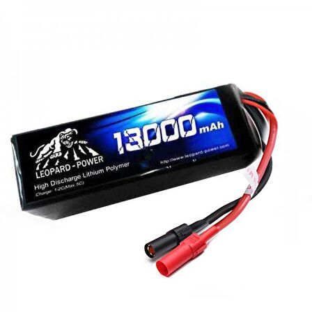 Leopard Power 13000 mAh 14.8V 4S 25C UAV & Multirotor Lityum Polimer Lipo Batarya Pil