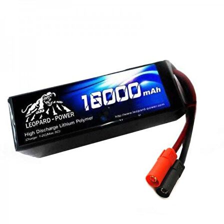 Leopard Power 16000 mAh 7.4V 2S 25C UAV & Multirotor Lityum Polimer Lipo Batarya Pil