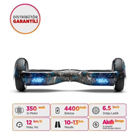 Smart Balance Elektrikli Kaykay Hoverboard Scooter 6.5 Inch Grafity Desenli 18