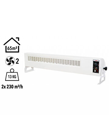 Heatbox 360 6000W Monofaze Elektrikli Fanlı Isıtıcı Krem
