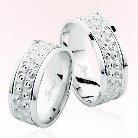 Harem Altın Beyaz Altın Alyans 7701