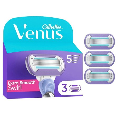 Gillette Venus Extra Smooth Kadın Bıçakları, 3 Yedek Kartuş