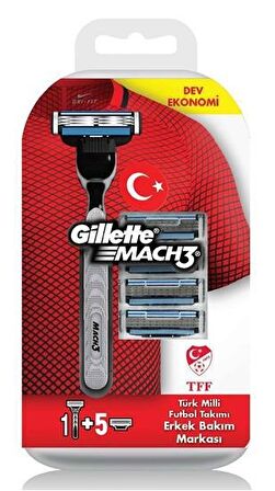 Gillette Mach 3 Tekli 3 Bıçaklı Tüm Cilt Tipleri İçin Manuel Tıraş Makinesi ve Yedeği