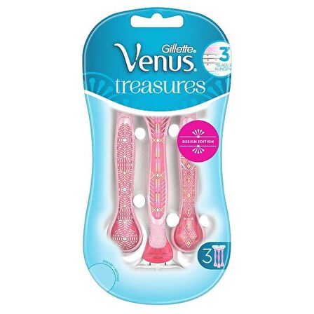 Gilette Venüs Treasures Tıraş Bıçaği 3 Lü Pembe