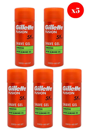 Gillette Fusion5 Ultra Sensitive Tıraş Jeli 75Ml X5 Adet