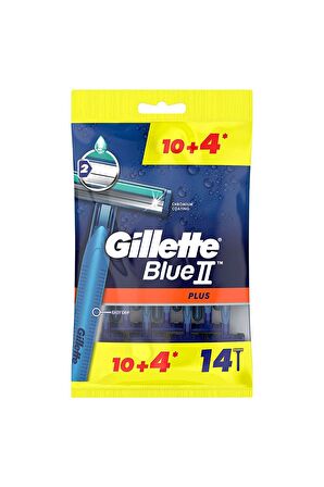 Gillette Blue 2 Plus 14'lü Çift Bıçaklı Tüm Cilt Tipleri İçin Kullan At Tıraş Bıçağı