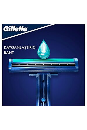 Gillette Blue 2 Plus 14'lü Çift Bıçaklı Tüm Cilt Tipleri İçin Kullan At Tıraş Bıçağı