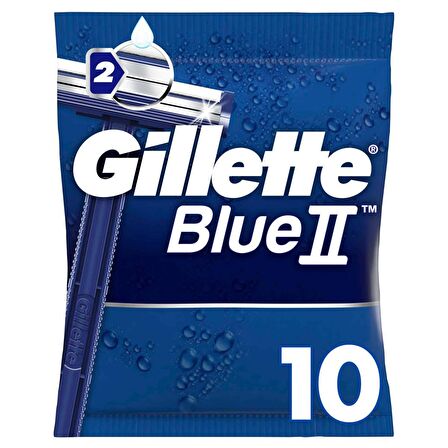 Gilette Blue 2 10'lu Çift Bıçaklı Tüm Cilt Tipleri İçin Kullan At Tıraş Bıçağı