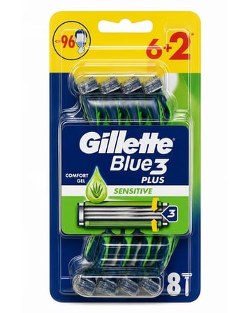 Gillette Blue3 Sensıtıve Kullan At Traş Bıçağı 8 Li