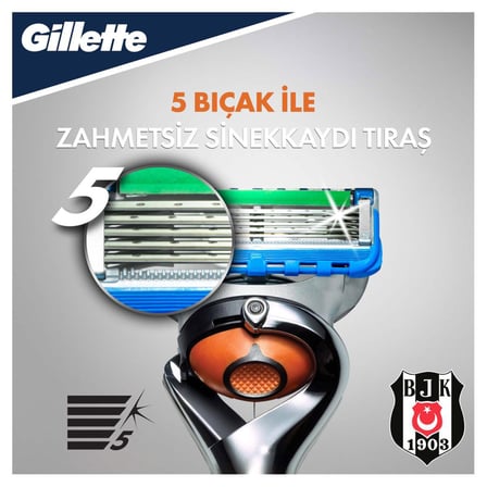 Gillette ProGlide 4'lü 5 Bıçaklı Tüm Cilt Tipleri İçin Manuel Tıraş Makinesi ve Yedeği