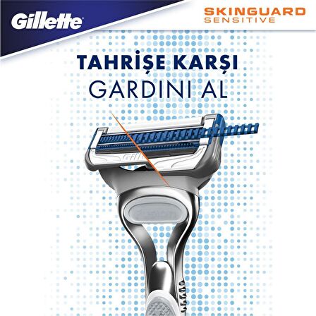 Gillette Skinguard Tıraş Makinesi + 4'lü Yedek Tıraş Bıçağı