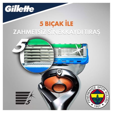 Gillette ProGlide 4'lü 5 Bıçaklı Tüm Cilt Tipleri İçin Manuel Tıraş Makinesi ve Yedeği