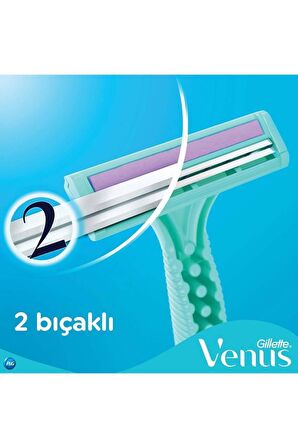 Gilette Simply Venüs 8'li Çift Bıçaklı Tüm Cilt Tipleri İçin Kullan At Tıraş Bıçağı
