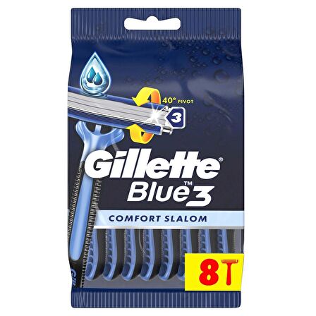 Gillette Blue 3 Comfort Slalom Kullan At Tıraş Bıçağı 8 Adet