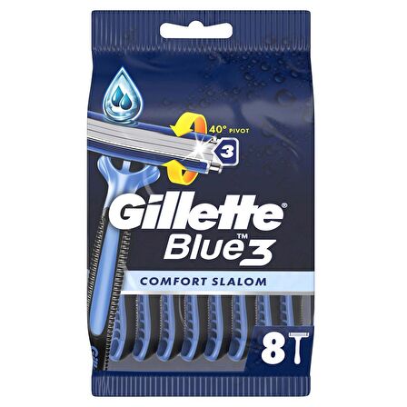 Gillette Blue 3 Comfort Slalom Kullan At Tıraş Bıçağı 8 Adet