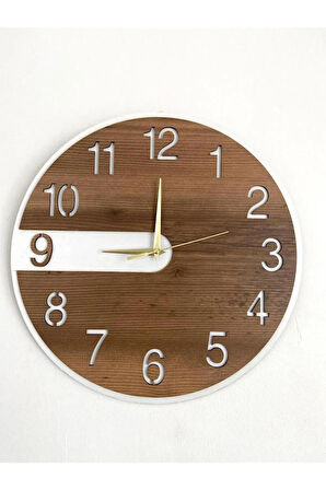 6mm dekoratıf modern ahsap dekor duvar saat
