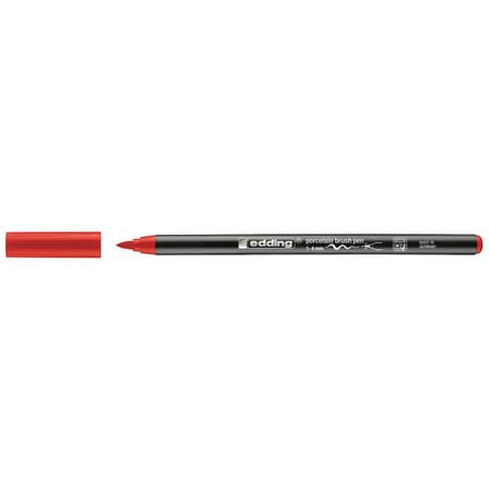 Edding Porselen Kalemi Fırça Uçlu 1 Mm- 4 Mm Kırmızı 4200 (10 Lu Paket)