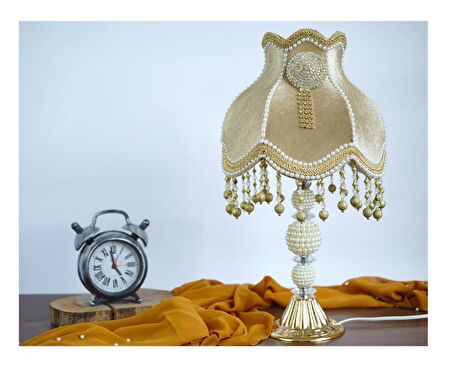 Omni Design AB0002 Dekoratif Abajur Gece Lambası Gold