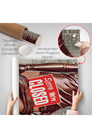 Sorry We're Closed Duvar Örtüsü - Üzgünüm Kapalıyız-7705