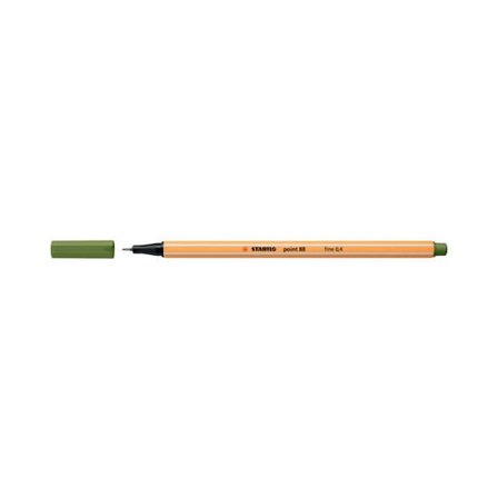 Stabilo Fineliner Point 88 İnce Keçe Uçlu Kalem 88 Point 0.4 Mm Yosun Yeşili 88/35 (10 Lu Paket)