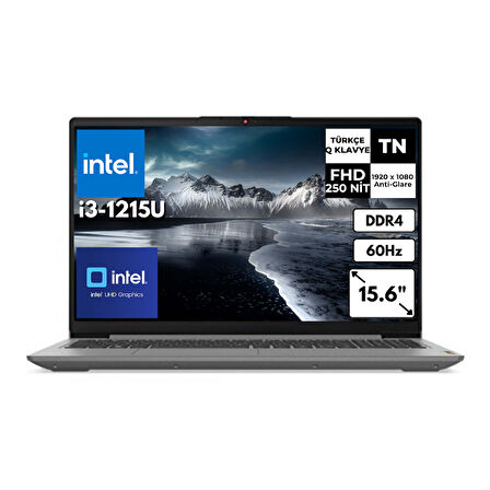 Lenovo IdeaPad 3 15IAU7 i3-1215U 16 GB 4 TBSSD UHD Graphics 15.6" FHD FreeDos Notebook 82RK0188TXAT10