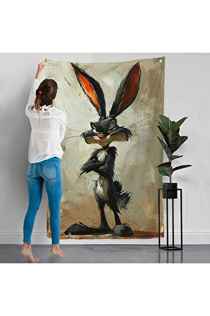 Bugs Bunny Tavşan Duvar Örtüsü-7710