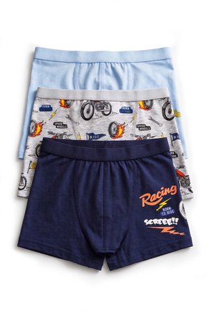 Öts Erkek Çocuk 3’lü Pamuklu Boxer Baskılı Ergonomik Tasarım (7711-3)