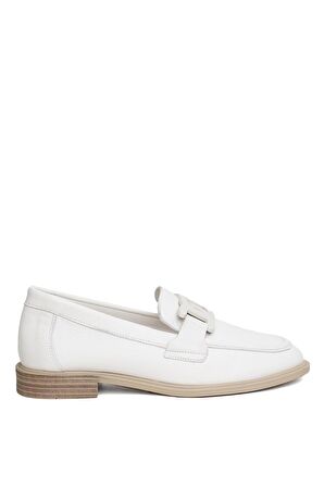 Mammamia D24ya-3235 Kadın Deri Casual Ayakkabı Bej