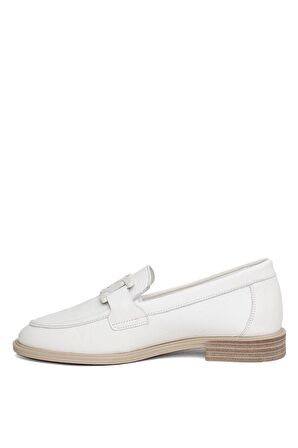 Mammamia D24ya-3235 Kadın Deri Casual Ayakkabı Bej