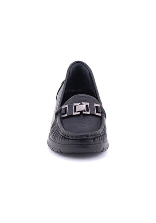 MAMMAMİA D24YA-685 HAFİF DOLGU TOKALI DERİ KADIN AYAKKABI
