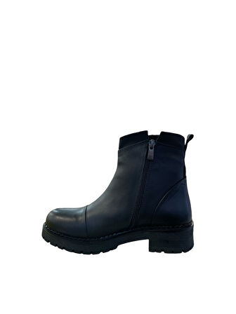 Mammamia D24KB-1400-LX Kadın Casual Topuklu Deri Bot (Kış 24)