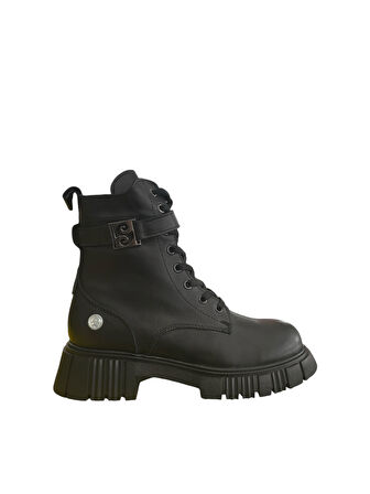 Mammamia D24KB-1620-LX Kadın Casual Topuklu Deri Bot (Kış 24)