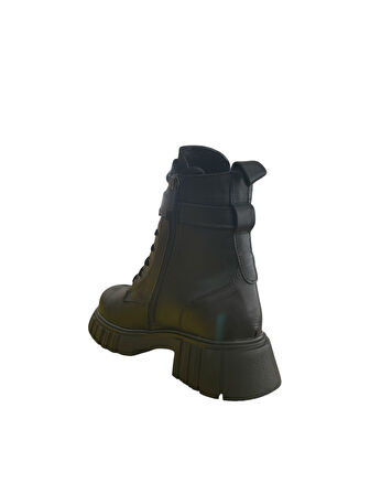 Mammamia D24KB-1620-LX Kadın Casual Topuklu Deri Bot (Kış 24)