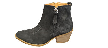 MAMMAMİA D24KB-1720 TOPUKLU SÜET DERİ WESTERN KADIN BOT