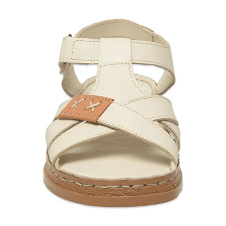 Mammamia D25ys-2440 Kadın Hakiki Deri Comfort Sandalet Kemik