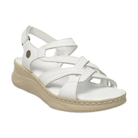 MAMMAMİA D25YS-2265 KALIN TABAN KADIN DERİ SANDALET