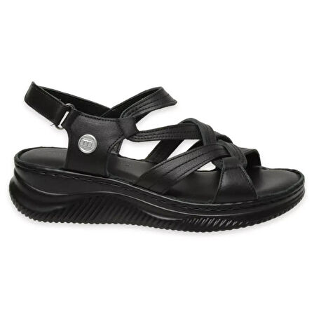 MAMMAMİA D25YS-2265 KALIN TABAN KADIN DERİ SANDALET