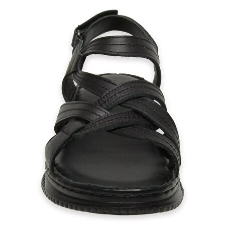 MAMMAMİA D25YS-2265 KALIN TABAN KADIN DERİ SANDALET