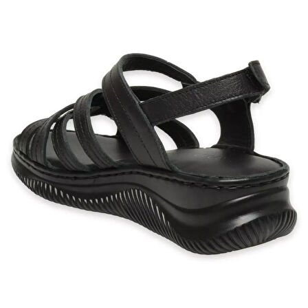 MAMMAMİA D25YS-2265 KALIN TABAN KADIN DERİ SANDALET